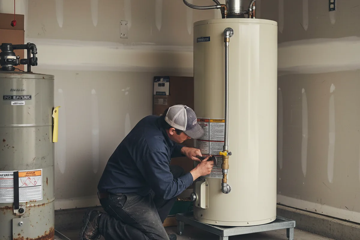 Water heater and shutoff valve replacement in Hyndman
